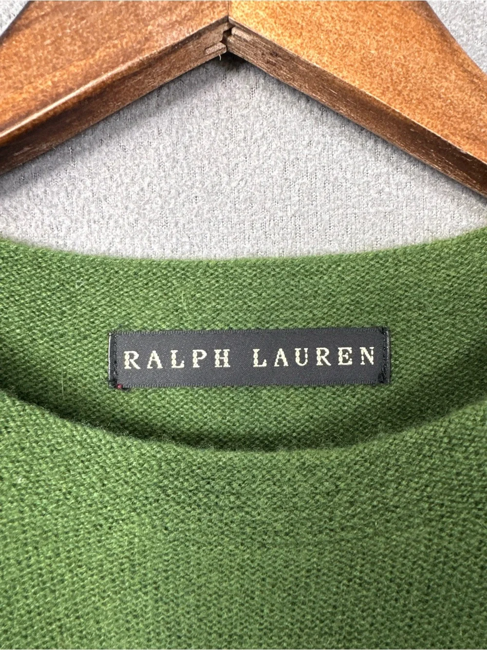 90’s Ralph Lauren Relaxed Fit Green Crewneck Cashmere Sweater, Black Label RL, S